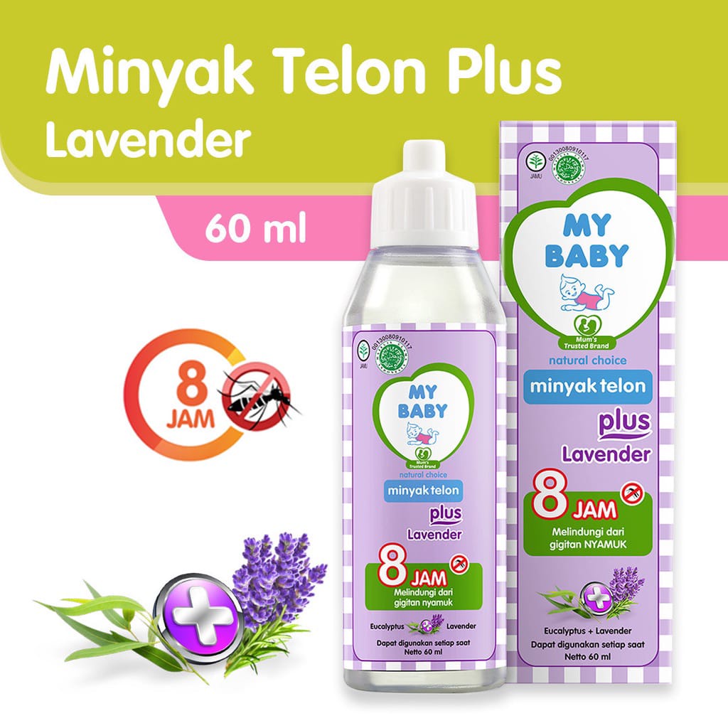 MY BABY Minyak Telon Plus Lavender - Minyak Bayi Anti Nyamuk 8 Jam