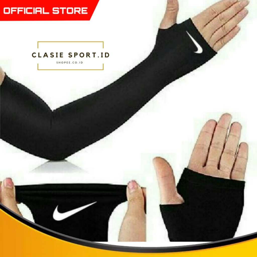 SARUNG LENGAN MANSET TANGAN ARM SLEEVE TRAINING SPORT GOWES SEPEDA ANTI PANAS OLAHRAGA POLOS NIKE