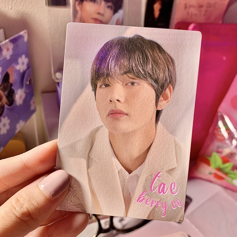 [READY STOCK] OFFICIAL PHOTOCARD PC TAEHYUNG TAE V BTS MPC MERCH KEYRING HOLDER BANGBANGCON BBC FEST