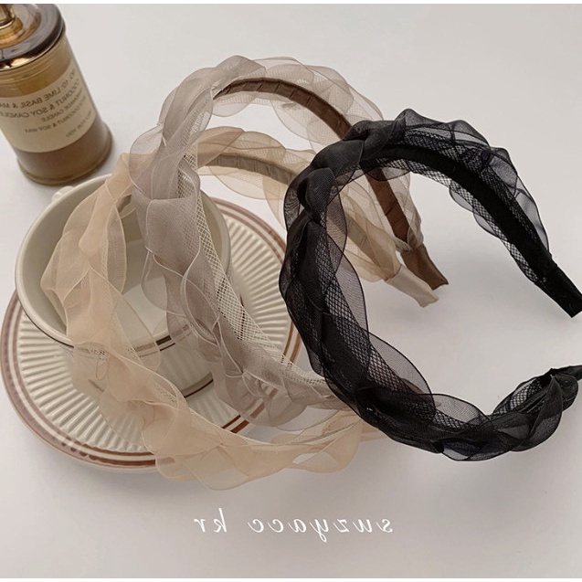 Bando Bandana Korea Wanita / Bando Kepang Ulir Tipis Trendy Isya