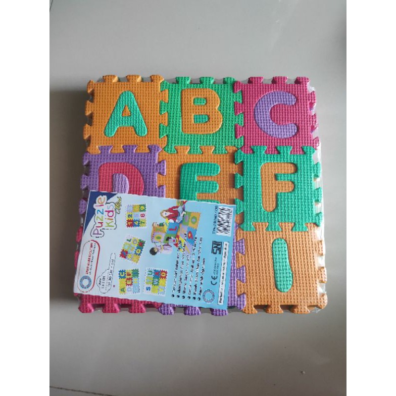 Matras Puzzle Abjad Mini  8 x 8 Tbl 1 Cm isi 36 Pcs / Alas Lantai / Playmat / Tikar / Karpet  / Alas Bermain anak