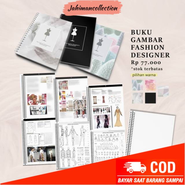 

✨ BISA COD ✨ Buku Gambar Fashion Designer (Fashion Designer's Sketchbook) by