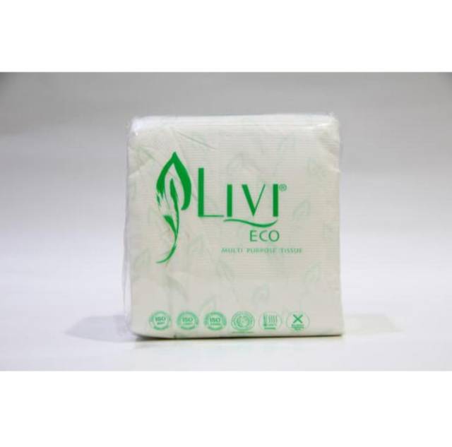 POPUP TISSUE LIVI 2 PLY ECO MULTIPURPOSE 150s  MURAH