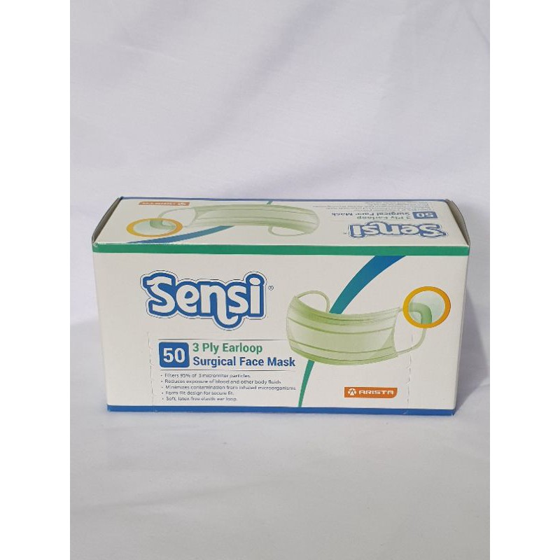 Masker Karet Sensi / Masker Sensi Earloop 3 Ply isi 50