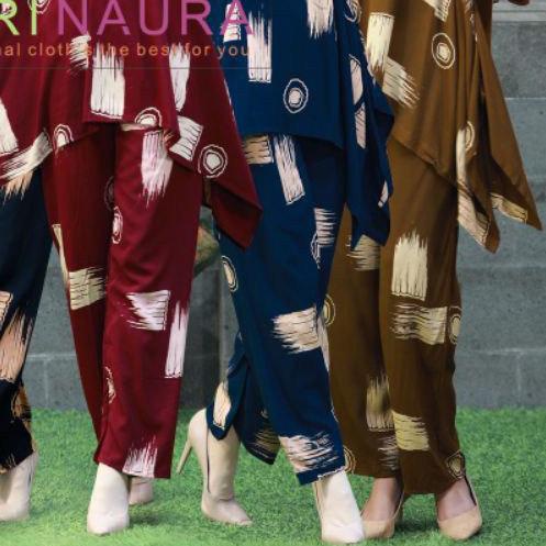 ✬ DASTER PANJANG SETELAN WANITA/SETELAN TUNIK DRESS EMIRA/ SET JUMBO/ONE SET WAKA WAKA JUMBO/SETELAN