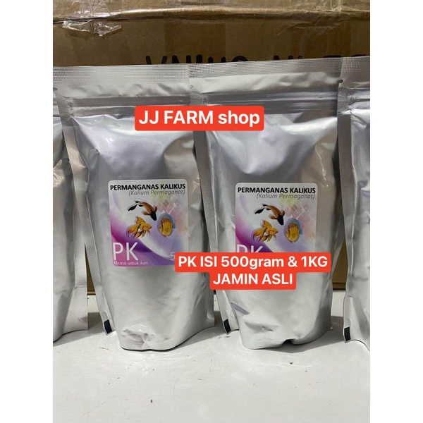 PK OBAT KHUSUS IKAN HIAS 1KG  500 GRAM PERMANGANAS  kalikus kalium permaganat obat ikan koi koki dll