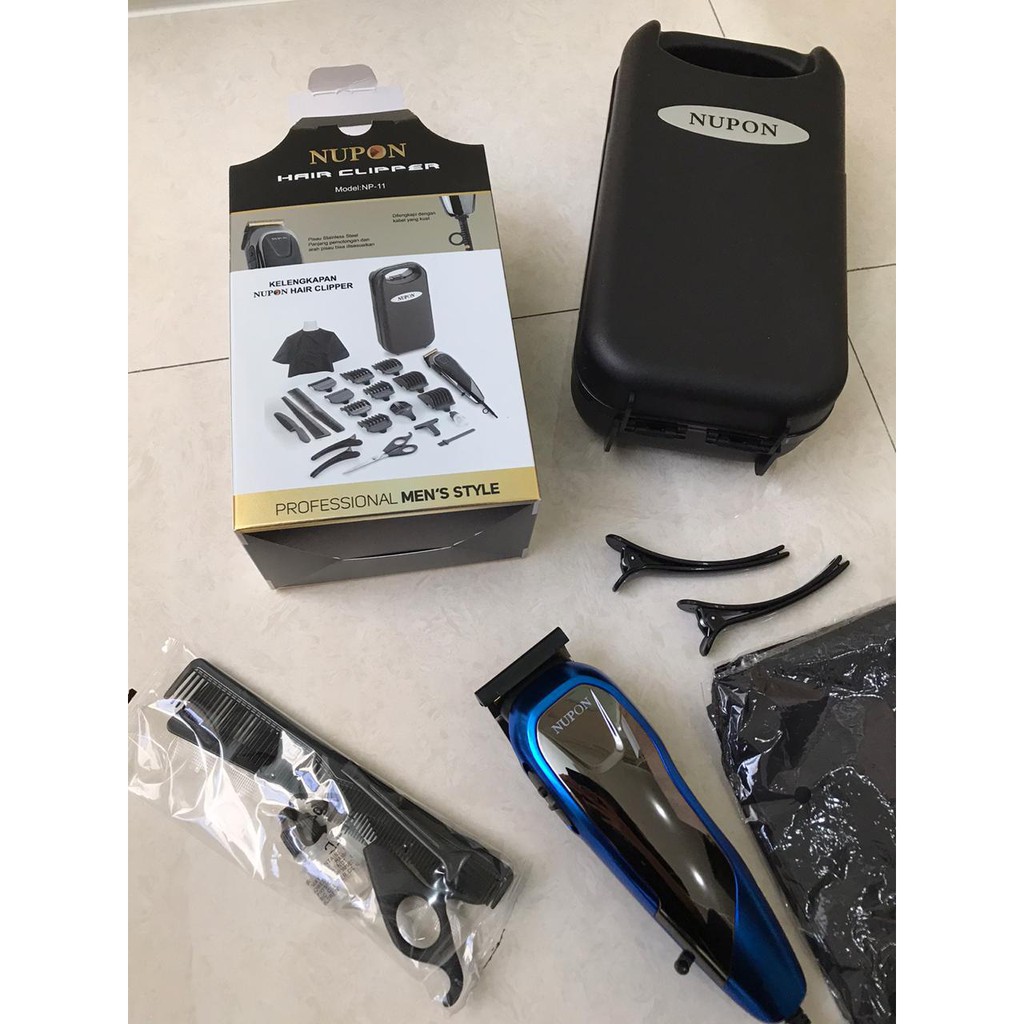 Alat Cukuran rambut Hair Clipper Shaver Nupon NP-11 Fullset Premium BOX