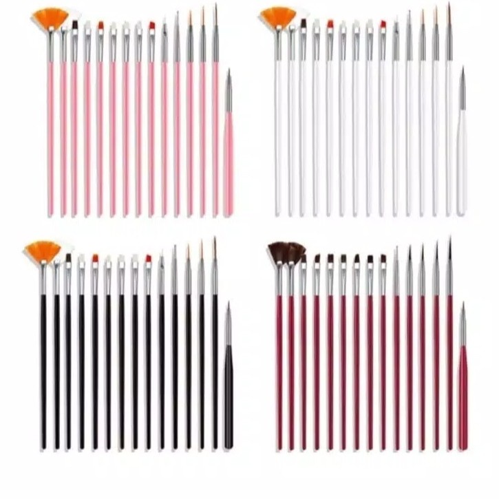 NAIL ART SET BRUSH KUAS NAIL ART DRAWING KUAS MENGGAMBAR KUKU 1 SET NAIL BRUSH