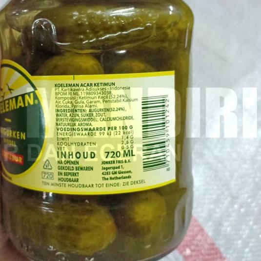 ☆ KOELEMAN AUGURKEN 720 ML / ACAR MENTIMUN ♪