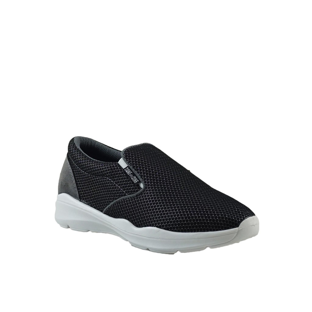 Sepatu Wanita Slip On Milea Hitam Abu abu dane and dine