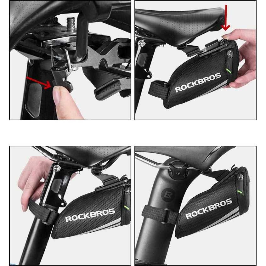 Rockbros Tas Sepeda Mini Bicycle Saddle Bag Aksesoris Tas Speda Gunung Terbaru Murah