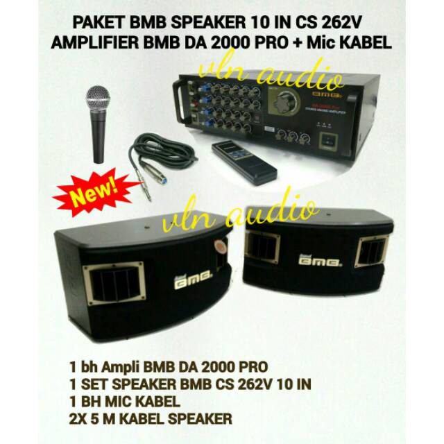 Paket karaoke speaker BMB CS 262V  ampli BMB DA 2000PRO BT ORIGINAL