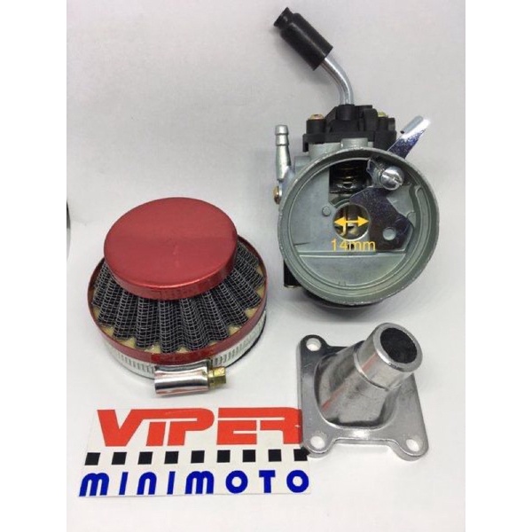 Karbulator Racing 14mm Skep Kotak Mini Gp - Mini Trail - Mini ATV 50cc 2Tak-4