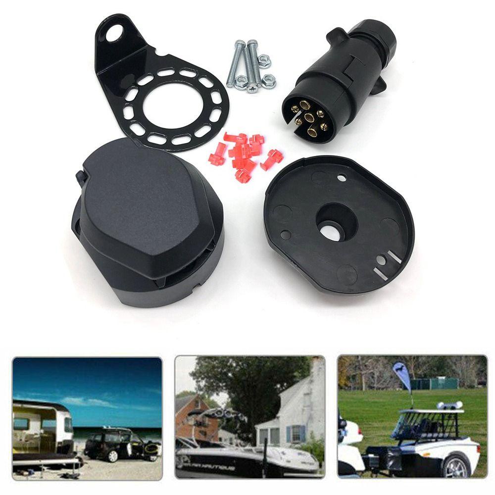 Preva Trailer Plug Adaptor 12V Tahan Lama Derek Listrik Konektor Socket Trailer Parts Trailer Truck Trailer Elektrik