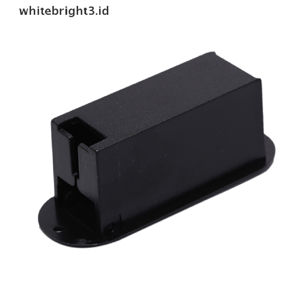 (whitebright3.id) Kotak holder Baterai pickup 9v Warna Hitam Untuk Gitar bass