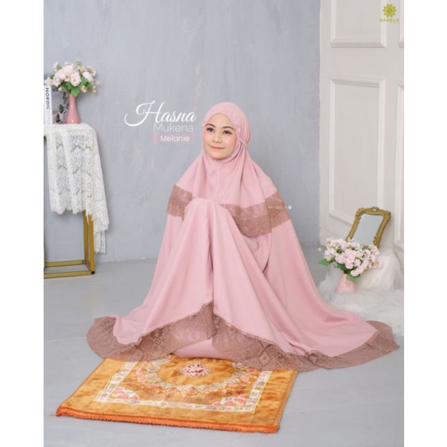 PRE ORDER MUKENA HASNA | By RAGELA ORI | Mukena polos dewasa jumbo renda