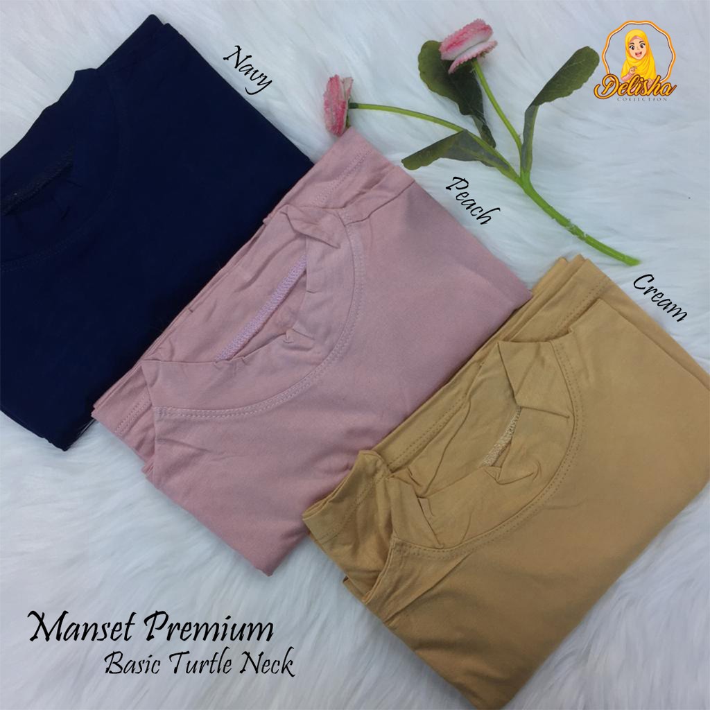 Baju Manset Lengan Panjang Wanita Turtle Neck Rayon Premium Standard &amp; Jumbo Manset Kaos Longsleeve