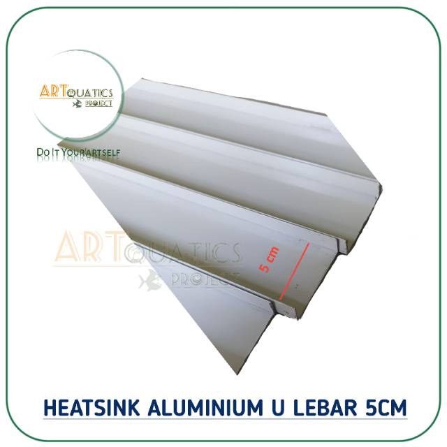 HEATSINK ALUMINIUM PLAT U LEBAR 5 CM