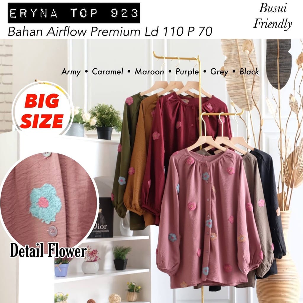 ERYNA TOP / ATASAN / BLOUSE / JUMBO SIZE / BUSUI