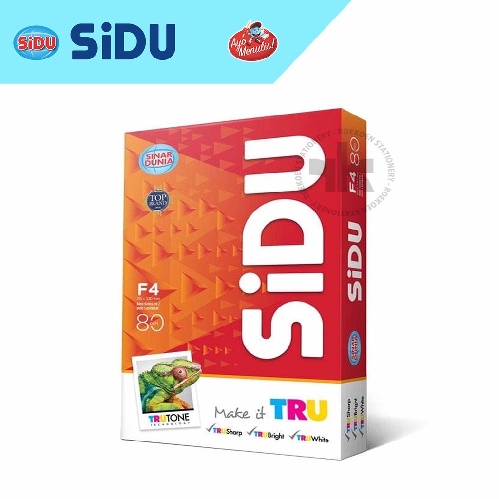 

Sidu Kertas Fotocopy HVS F4 80gsm (500 lembar)