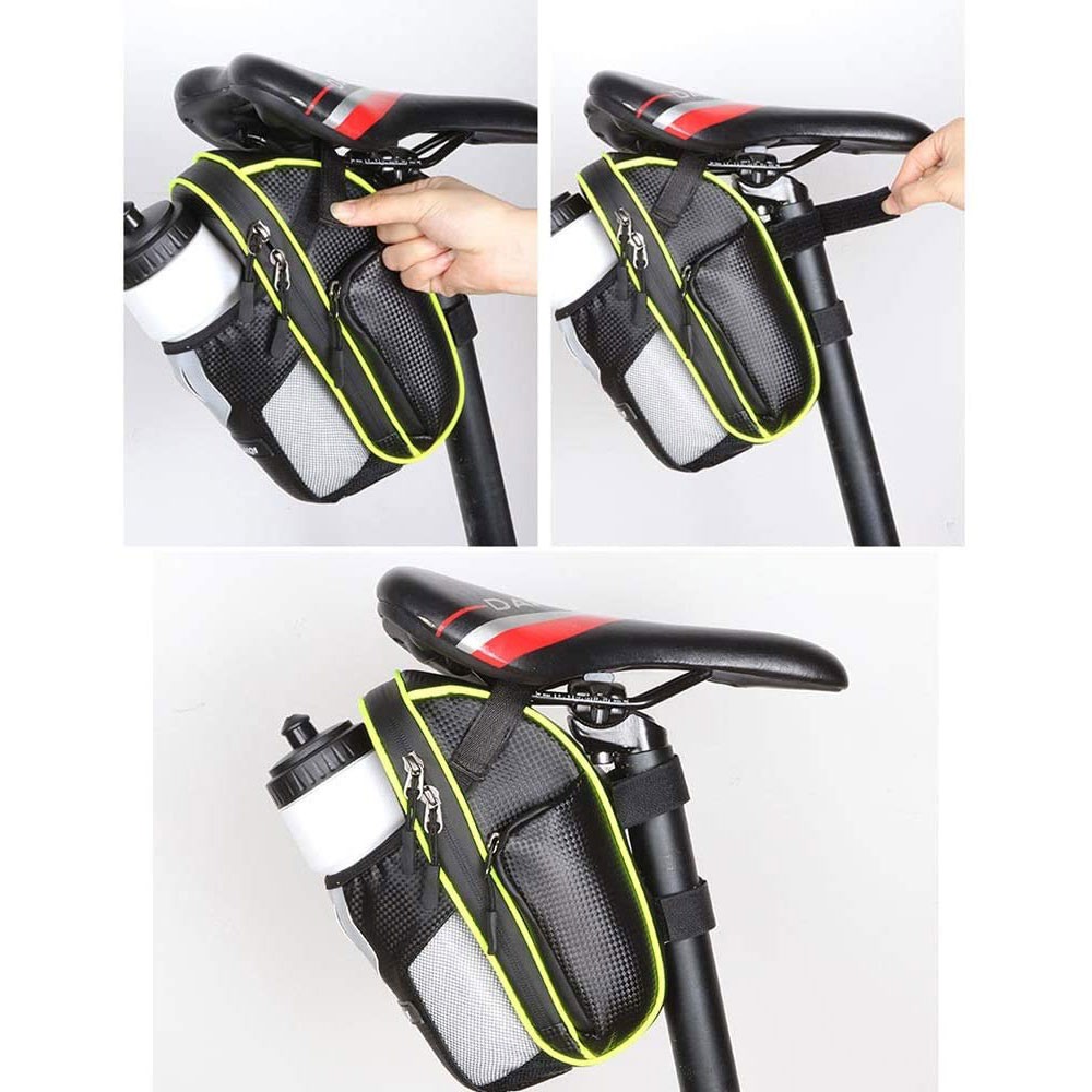 RBB-Bike Tas Sepeda Waterproof Storage Saddle Seat Cycling Tail Rear Pouch Bag - B081 - Black