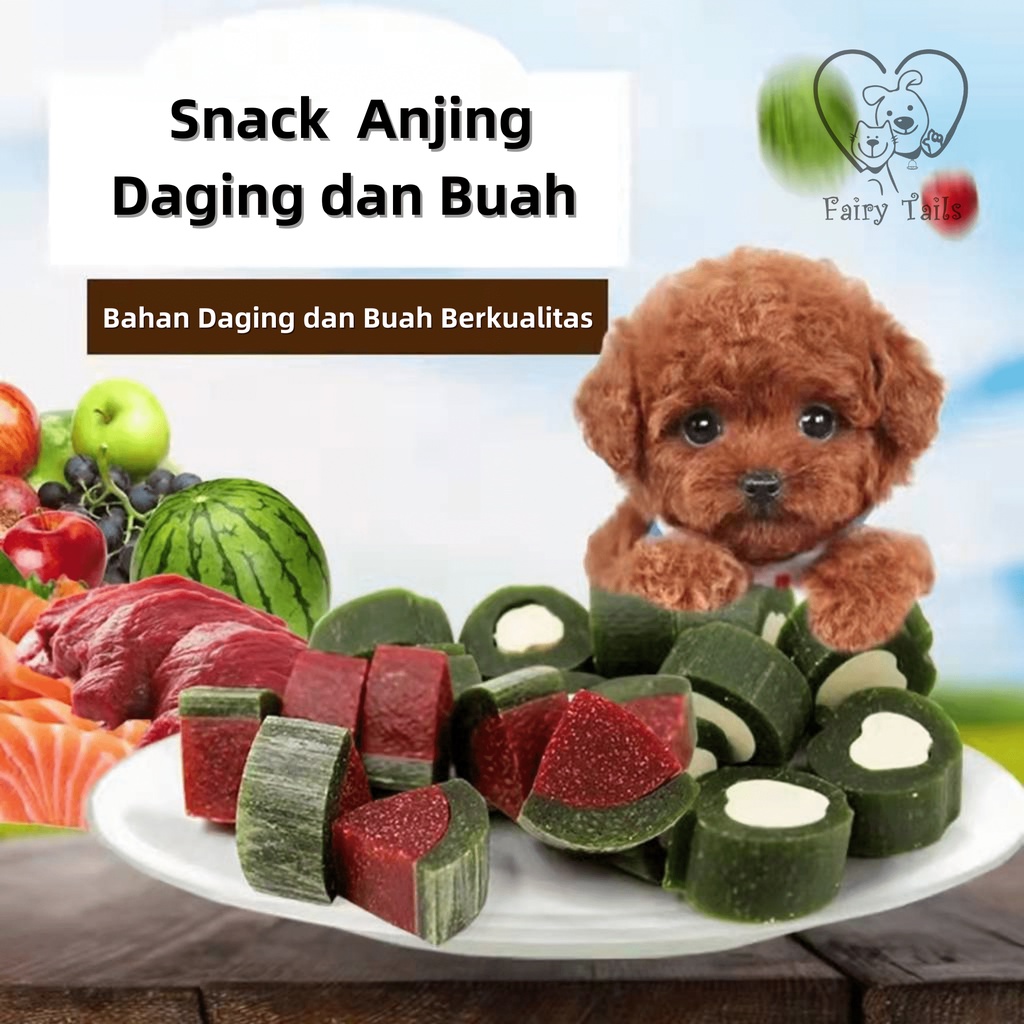 [NEW] Snack Anjing Treat Cemilan Makanan Sehat Dari Daging dan Buah Segar Sapi Semangka Ikan Salmon 