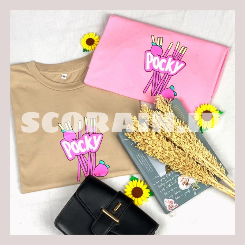 POCKY T-SHIRT | KAOS OVERSIZE POLOS POCKY | KAOS ALLSIZE BIGSIZE CEWE COWO MURAHK KEKINIAN | KAOS COUPLE | KAOS KELUARGA | KAOSL LUCU