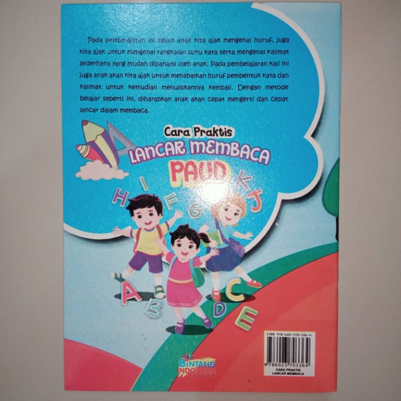 buku anak, buku cara praktis lancar membaca paud A4 (21×28cm)