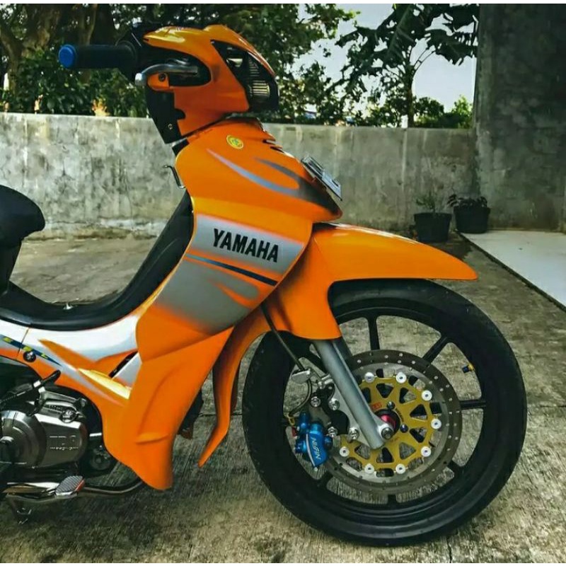Striping lis sticker standar ori Yamaha Jupiter Z 2005 oren silver Striping jupiter z 2005