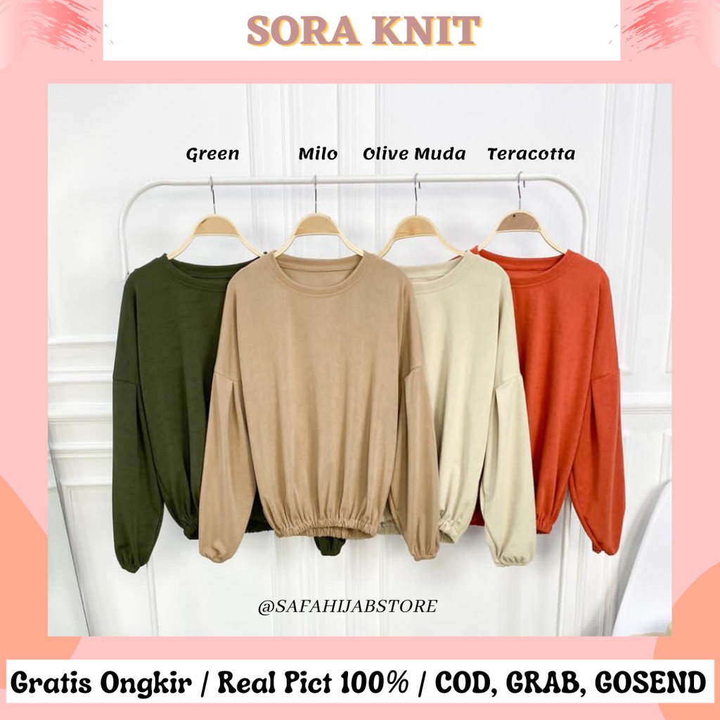 SORA KNIT / ATASAN / BLOUSE / POLOS