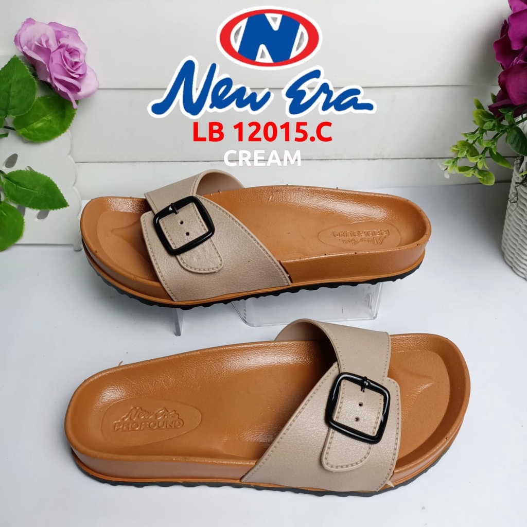 gos NEW ARRIVAL NEW ERA LB 12015.C &amp; LB E 12015.B Sandal Karet Wanita Slop Sandal Slop Jelly Size 37-40