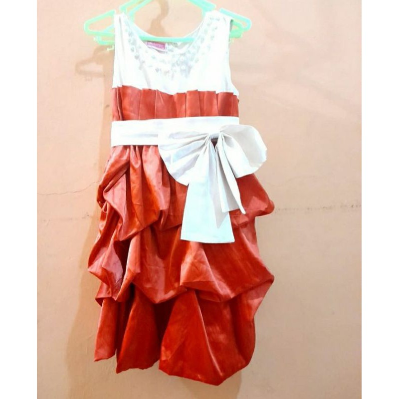 dress anak merah/putih