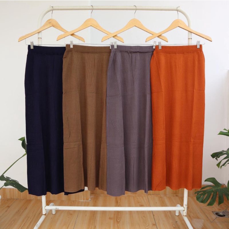 (BISA COD) ROK SPAN RAJUT KNIT PREMIUM (TEBAL/TIDAK NERAWANG)