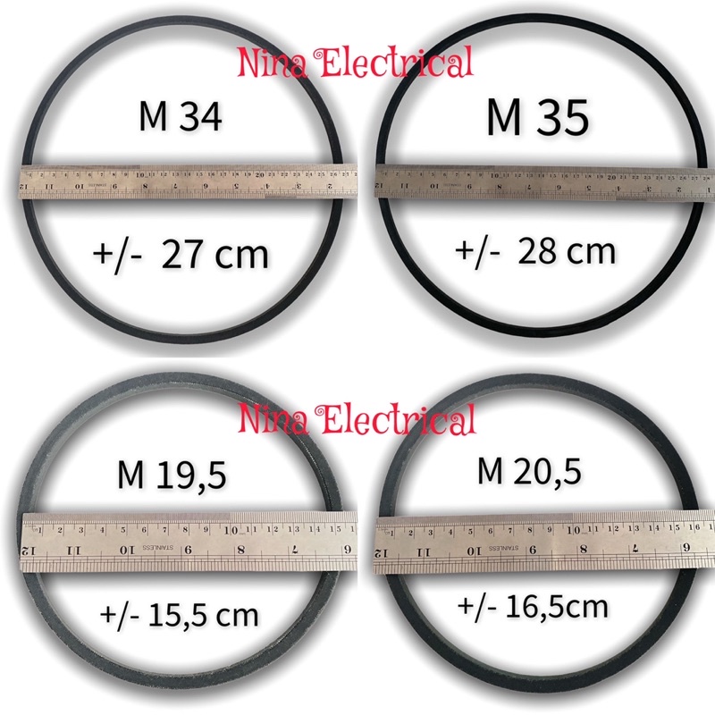 Van Belt Mesin Cuci Tipe M18-M35 / M19,5-M33,5 / KARET BELT MESIN CUCI