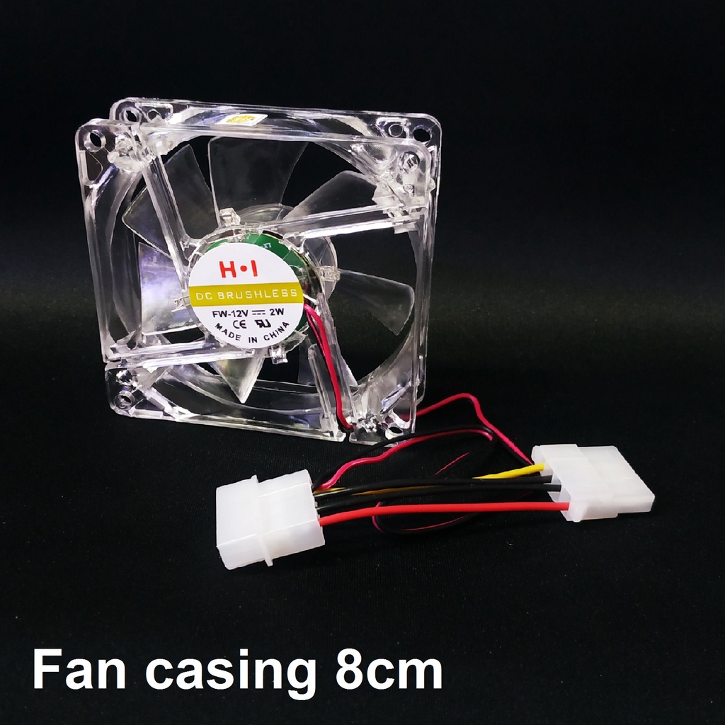 Fan Kipas Casing PC 8cm Transfarant