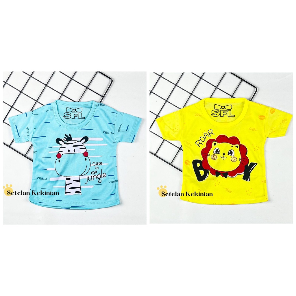 [SK] Atasan Anak Laki Laki 0bln-12bln Baju Anak Cowok Newborn Animal Kaos Bayi Laki Laki Keren Lucu