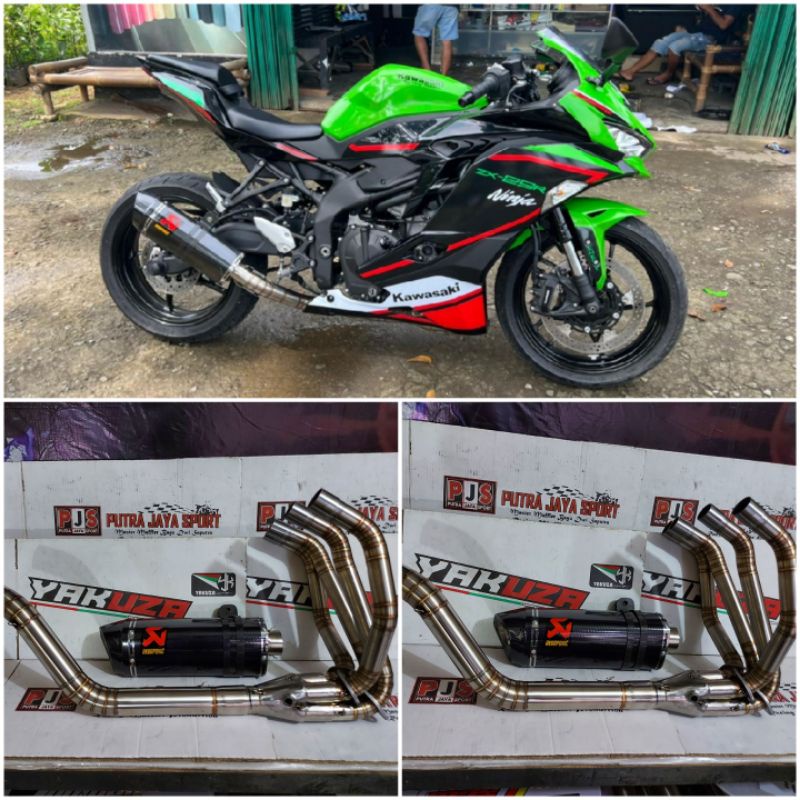 knalpot ninja zx25r full system akrapovic super ngebas