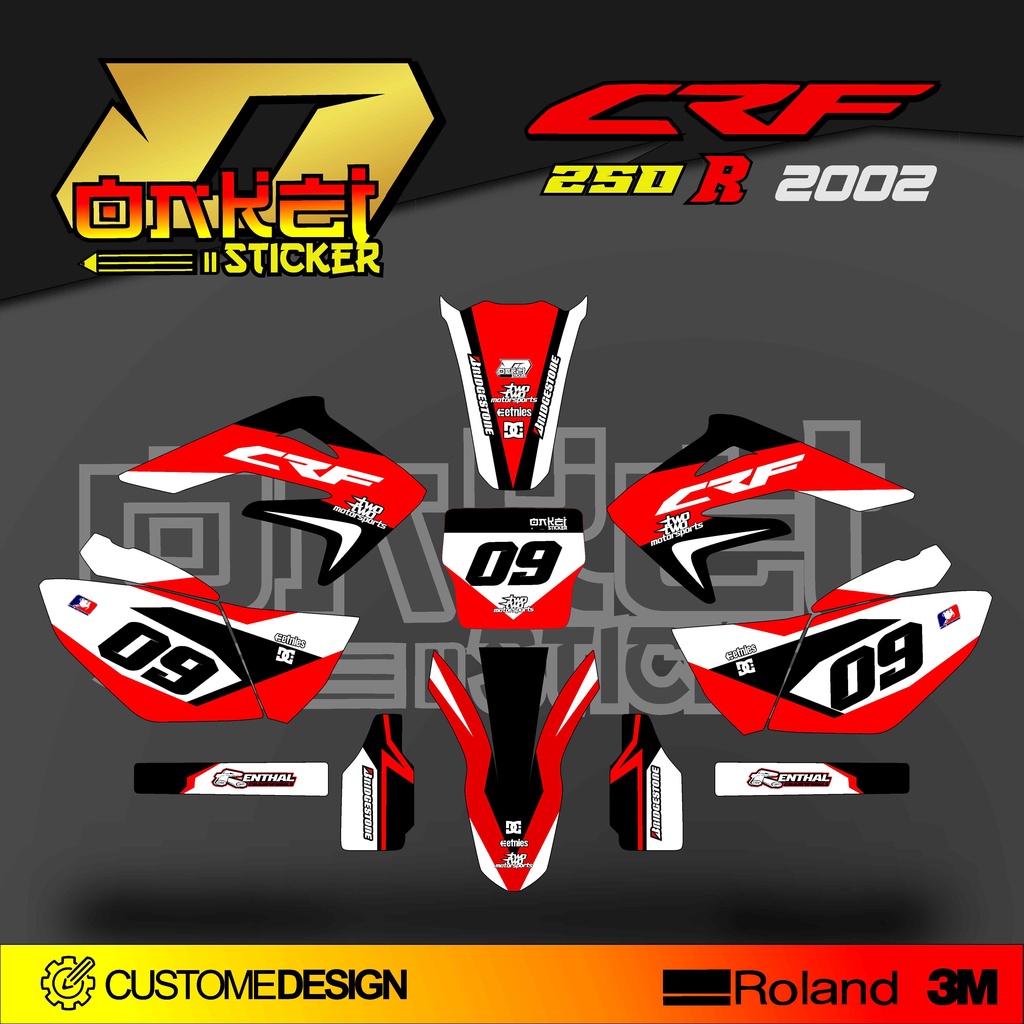 DECAL STICKER CRF 250 R 2002 CUST