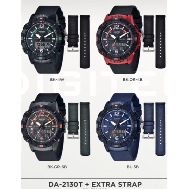 Jam Tangan Pria Digitec DS-2130T/DA 2130T Original include box