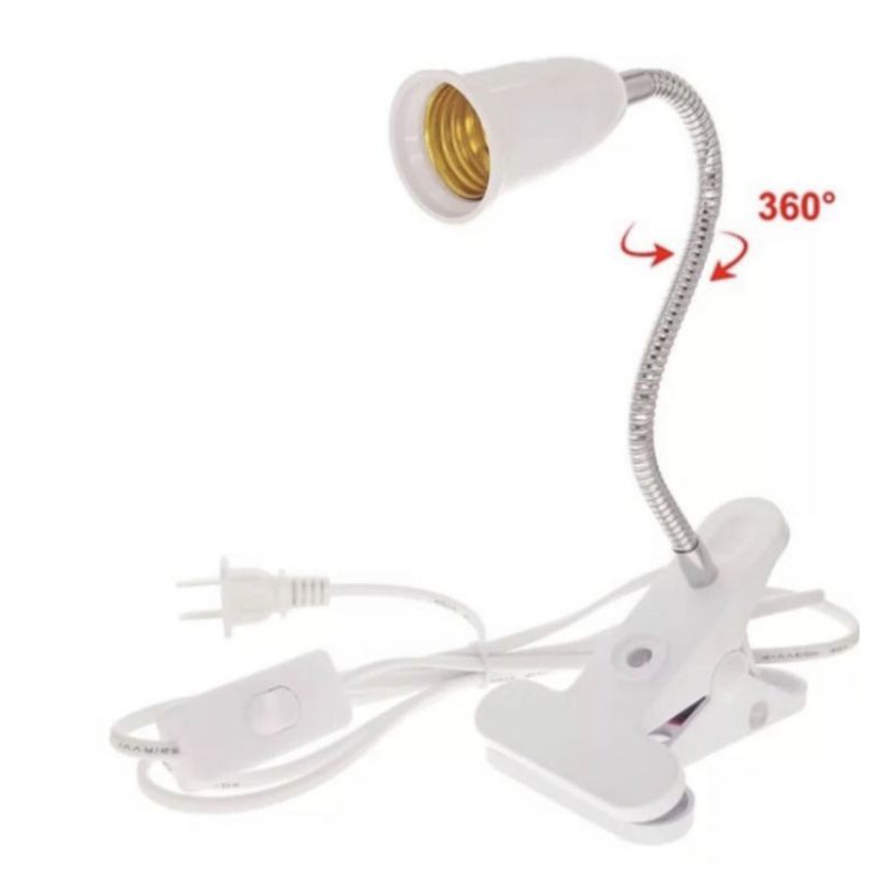 Lampu Meja Belajar Jepit / Fitting Lampu Jepit / Lampu Meja Belajar Fleksibel