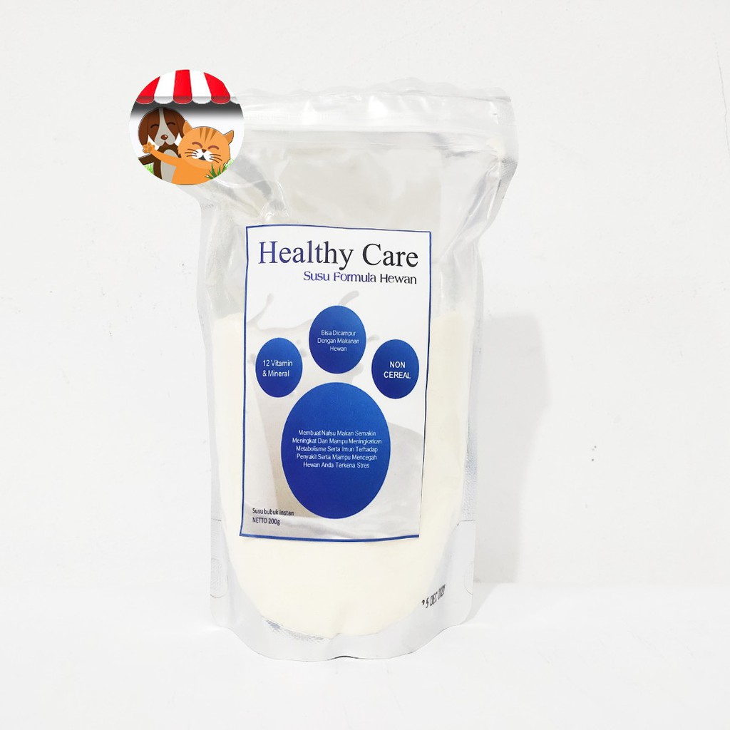 Susu Kucing Anjing Hamster Kelinci Tupai - Susu Healthy Care HC 200gr