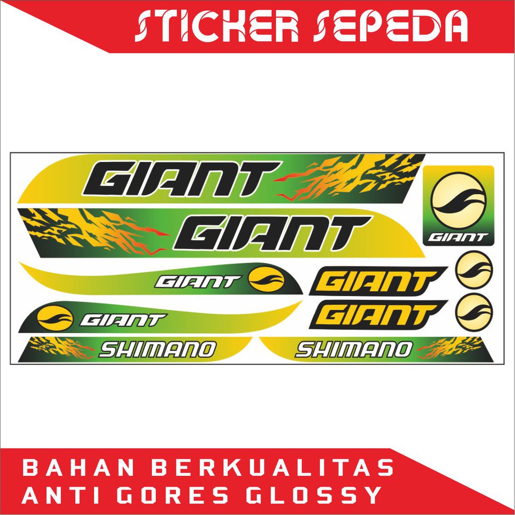 STICKER SEPEDA GIANT - STICKER SEPEDA MEREK GIANT - 02 -SAHILA STICKER