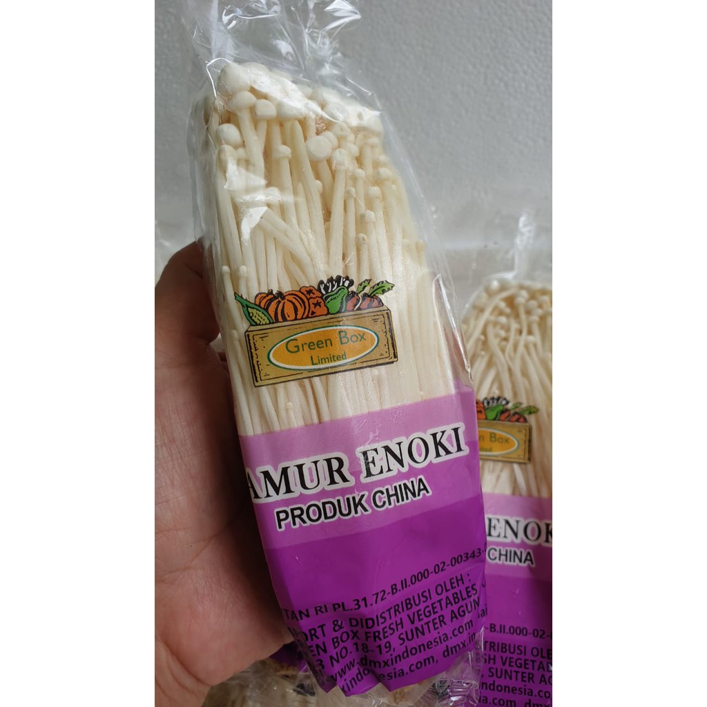 

READY! (Min.10pcs) Jamur Enoki Eceran Murah segar, Enoki Greenbox, Jamur Import, Fresh 1 Dus