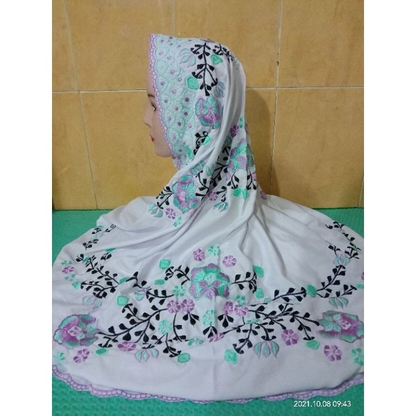 Mukena Bordir Bahan polino