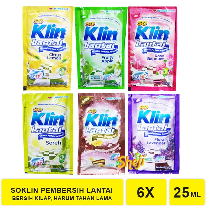 SOKLIN LANTAI SACHET 23 ML (ISI 6 SACHET)