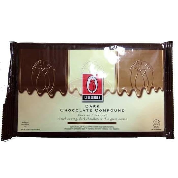

Tulip Dark Compound Chocolate 1 kg Coklat dekorasi BERKUALITAS