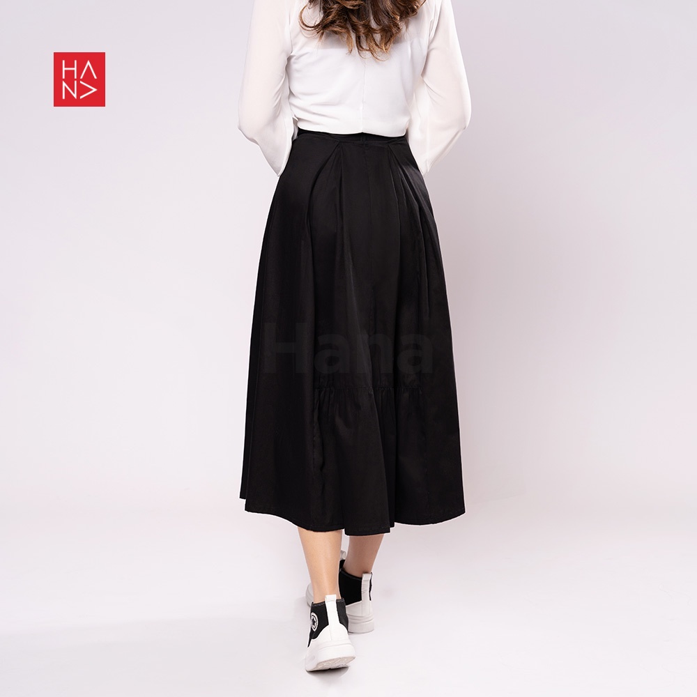 Casual Midi Skirt Murah Rok Wanita Kerja Beige - SK035-5