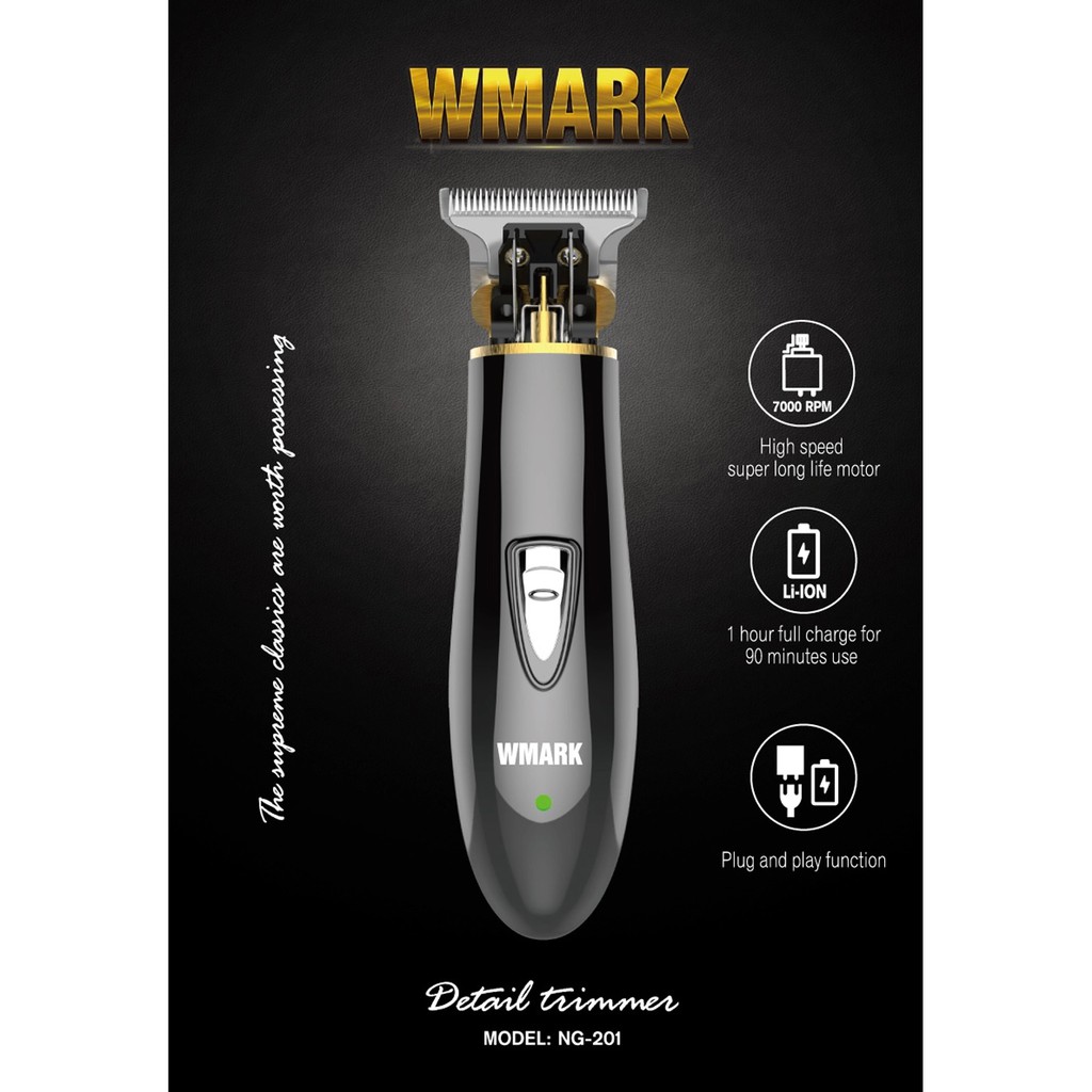 AKN88 - WMARK NG-201 - Professional Electric Rechargeable Hair Clipper Trimmer