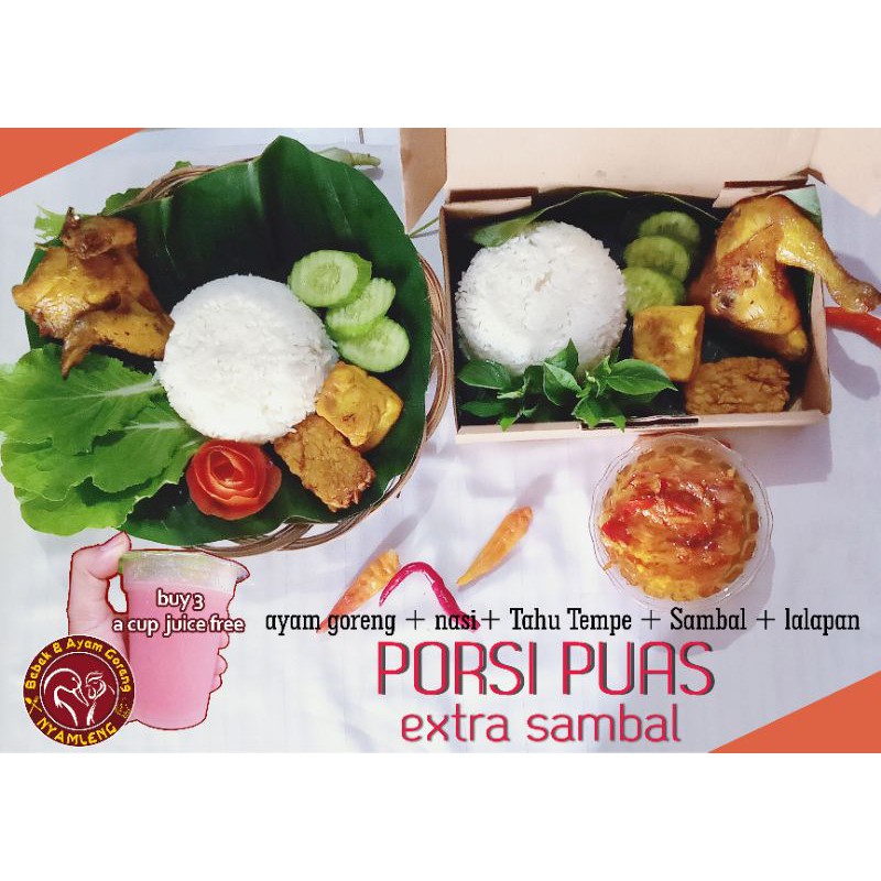 

PAKET AYAM GORENG NASI PORSI PUAS