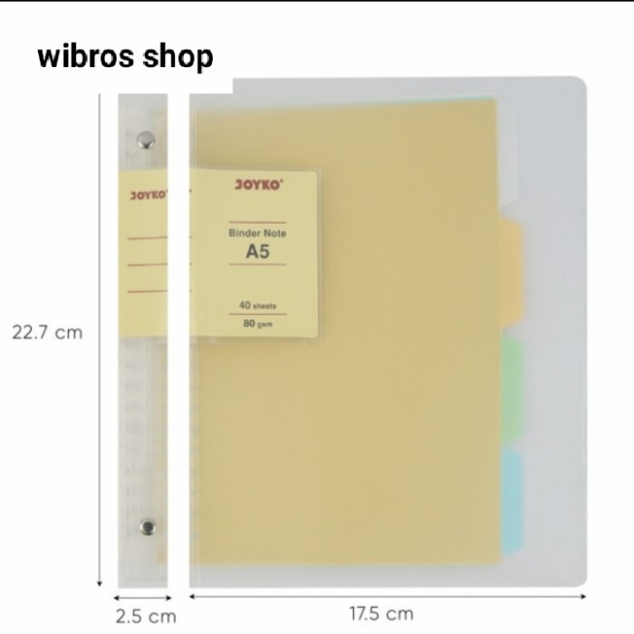 

Eklusif Binder Note Cover Transparan Buku Tulis Joyko Murah